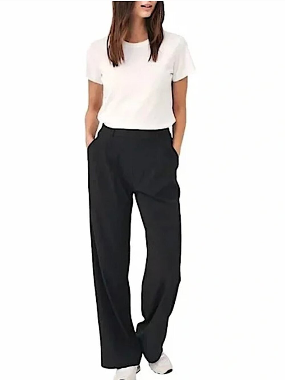 PART TWO COPENHAGEN Caidan Slouchy Wide Leg Trouser Pants Size 10 Black